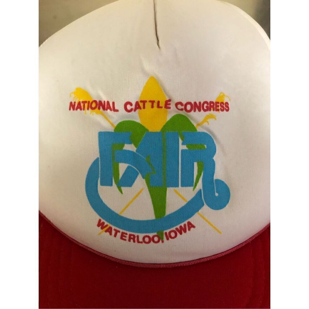 National Cattle Congress Waterloo Iowa SnapBack Hat Vintage Trucker Mesh
